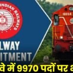Recruitment for 9970 posts in Railways
