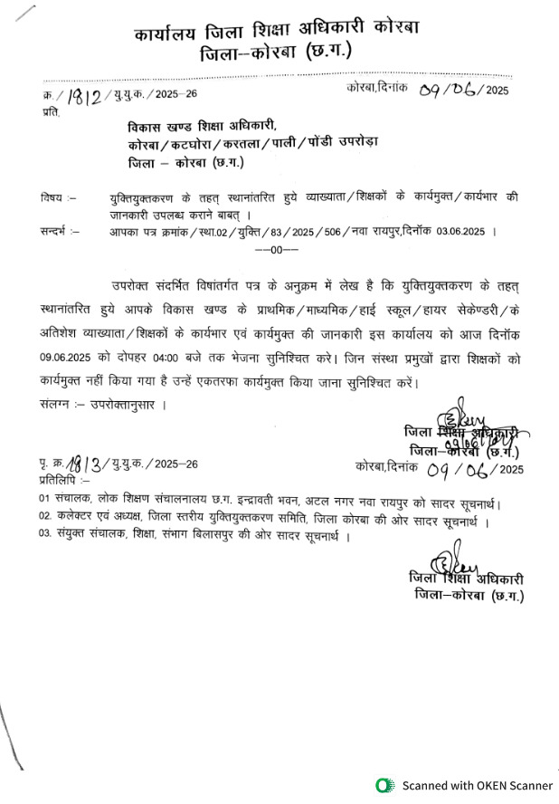 युक्तियुक्तकरण विवाद के बीच शिक्षा विभाग ने शिक्षकों की अनिवार्य ज्वाइनिंग के दिए सख्त निर्देश : Compulsory Joining of Teachers 2 image 228