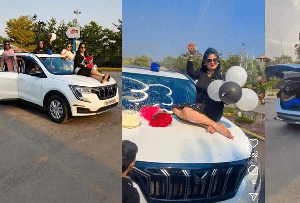 नीली बत्ती वाली गाड़ी पर जन्मदिन सेलिब्रेशन, DSP की पत्नी ने सरकारी गाड़ी के बोनट पर बैठकर मनाया जन्मदिन,वायरल वीडियो : Birthday Celebration on a Blue Light Vehicle 3 image 329