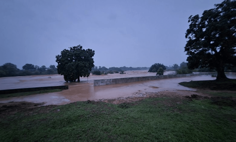सरगुजा संभाग में भारी बारिश का कहर: मैनी नदी में आई बाढ़, नदी पार करते वक्त चार लोग बहे, तलाश जारी : Maini River Flooded 3 image 487