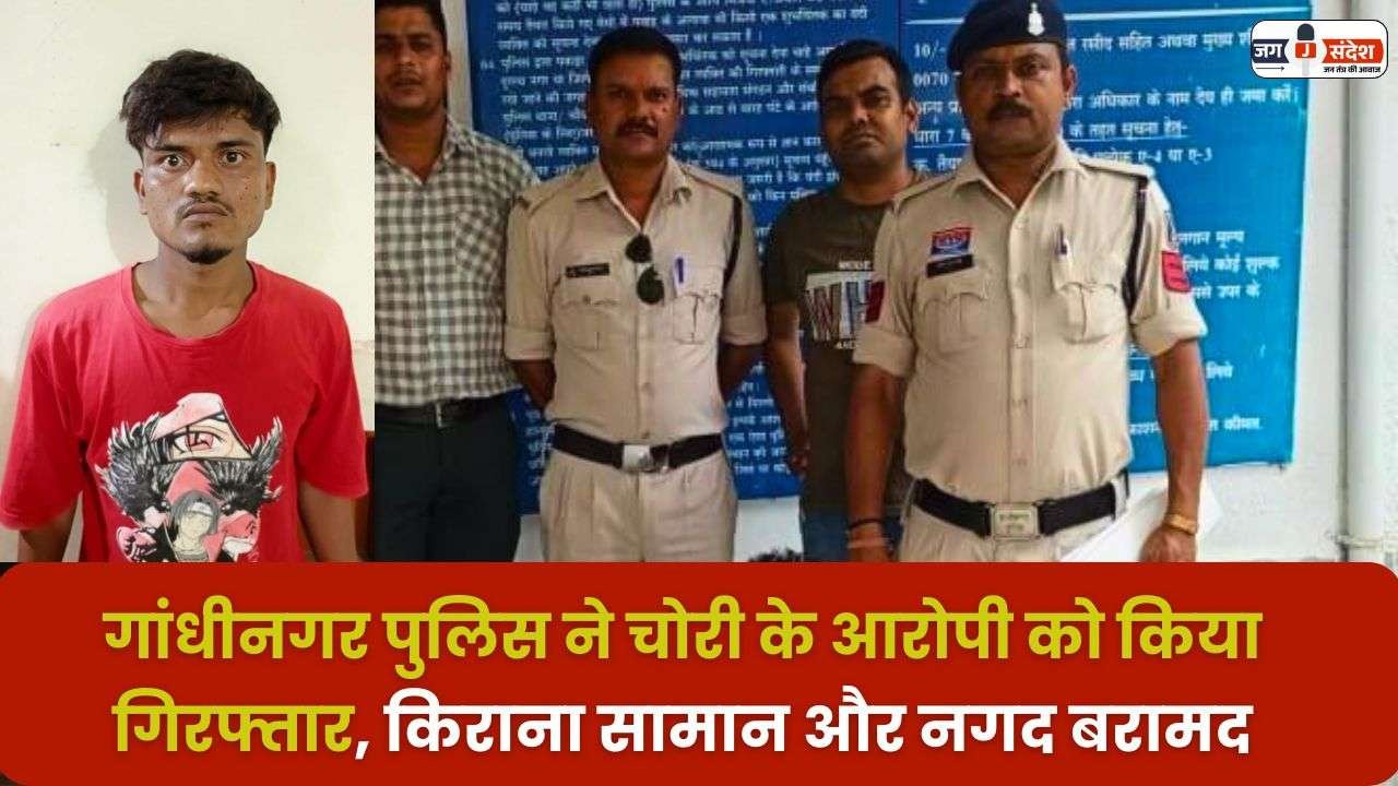 Gandhinagar Police Arrested the Theft Accused
