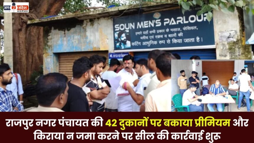 Sealing Process begins on 42 shops of Rajpur