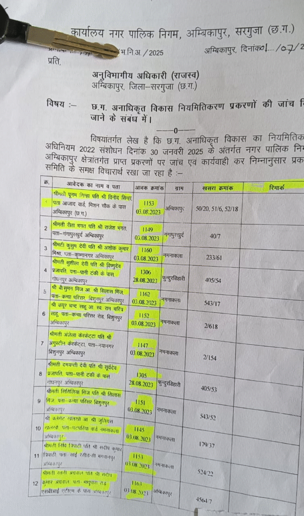 अम्बिकापुर -भजगवली दम्पत्ति औऱ निगम प्रशासन का साजिश किया बेनक़ाब : Ambikapur-Conspiracy of Bhajgavali Couple and Corporation Administration Exposed 7 image 38