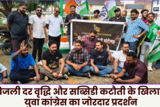 Youth Congress staged a strong protest against power tariff hike and subsidy cuts