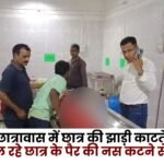 Cutting a Bush in Balrampur Hostel