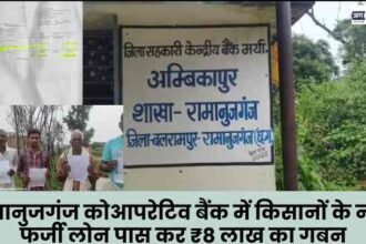 Ramanujganj Cooperative Bank embezzled ₹8 lakh by passing fake loans in the name of farmers
