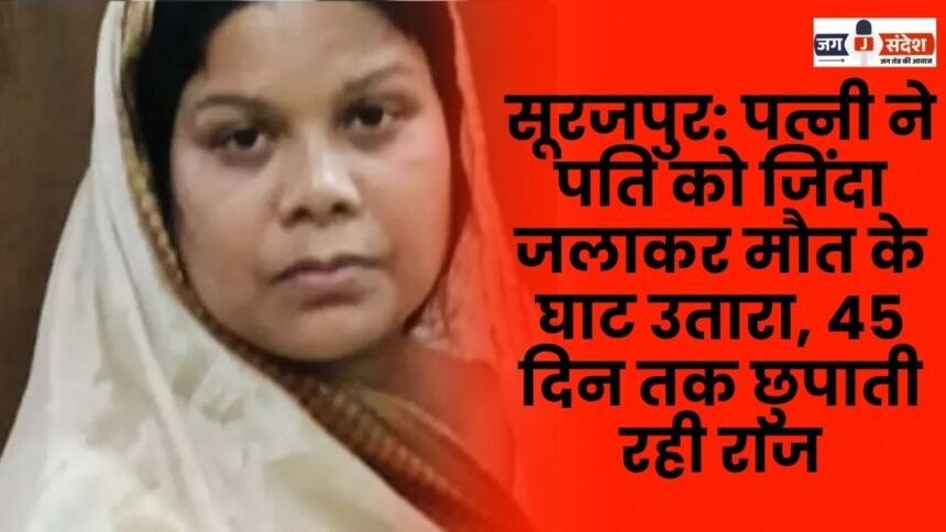 Surajpur Wife burns husband alive