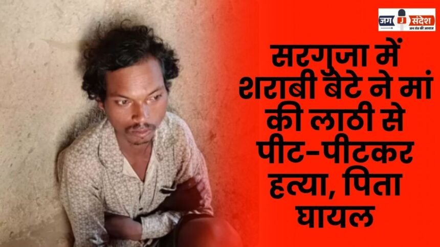 In Surguja drunken son beat his mother to death with a stick