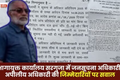 Mr. Pandey has alleged that the responsibilities of the Public Information Officer and the Appellate Officer in the Divisional Commissioner's Office Surguja