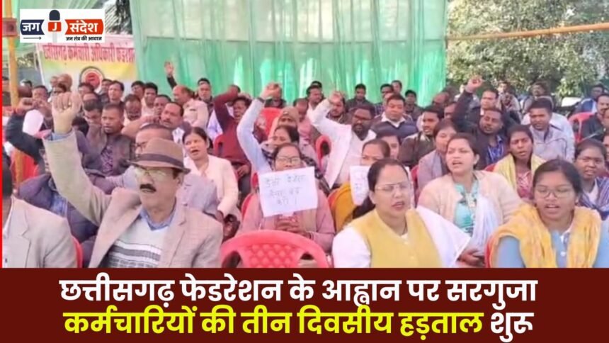 Three-day strike by Surguja employees