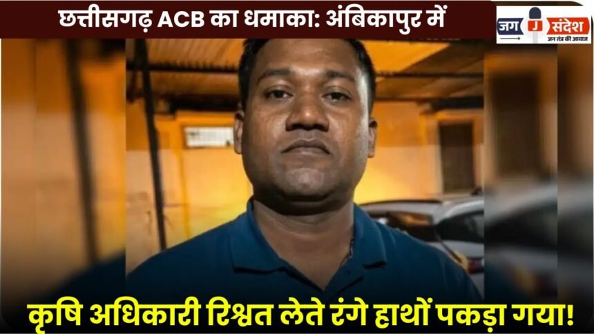 Agriculture Officer Caught Red-Handed Accepting a Bribe in Ambikapur