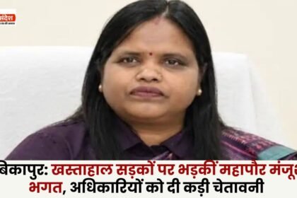 Ambikapur: Mayor Manjusha Bhagat Fumes Over Dilapidated Roads