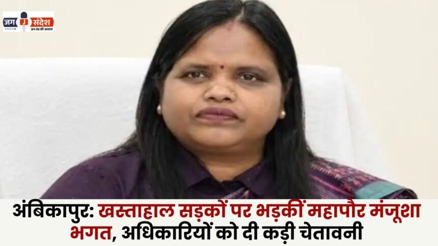 Ambikapur: Mayor Manjusha Bhagat Fumes Over Dilapidated Roads